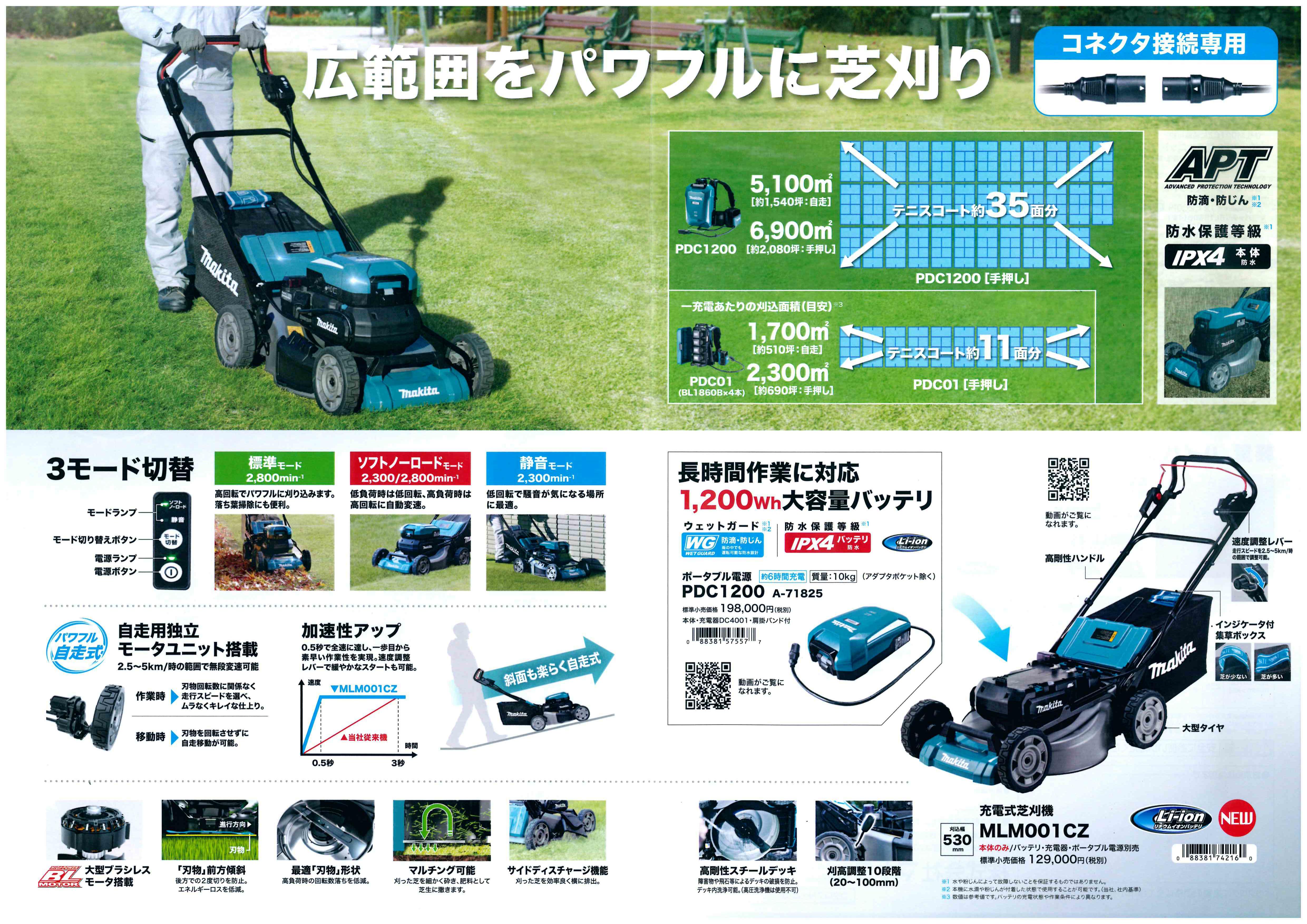 マキタ ４０Ｖ 充電式芝刈機 ＭＬＭ００１ＣＺ 新発売です！ | 株式